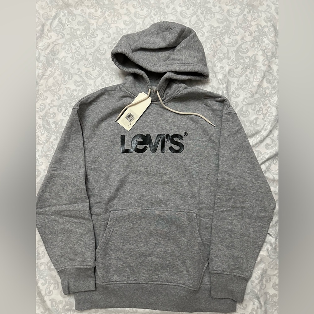 Levi’s Gray and Black Relaxed Hoodie.
Size small men.NWT